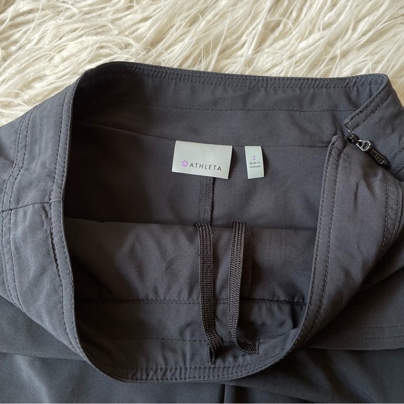 Athleta Everyday Skort Black Tennis Skater Skirt Shorts UPF 50+ #983365 EUC Sz 2 - Picture 7 of 12